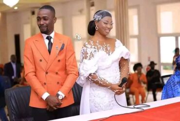 Roseline Layo, son mari et ses enfants