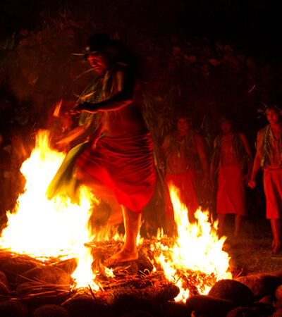 plein rituel brûlé par le feu
