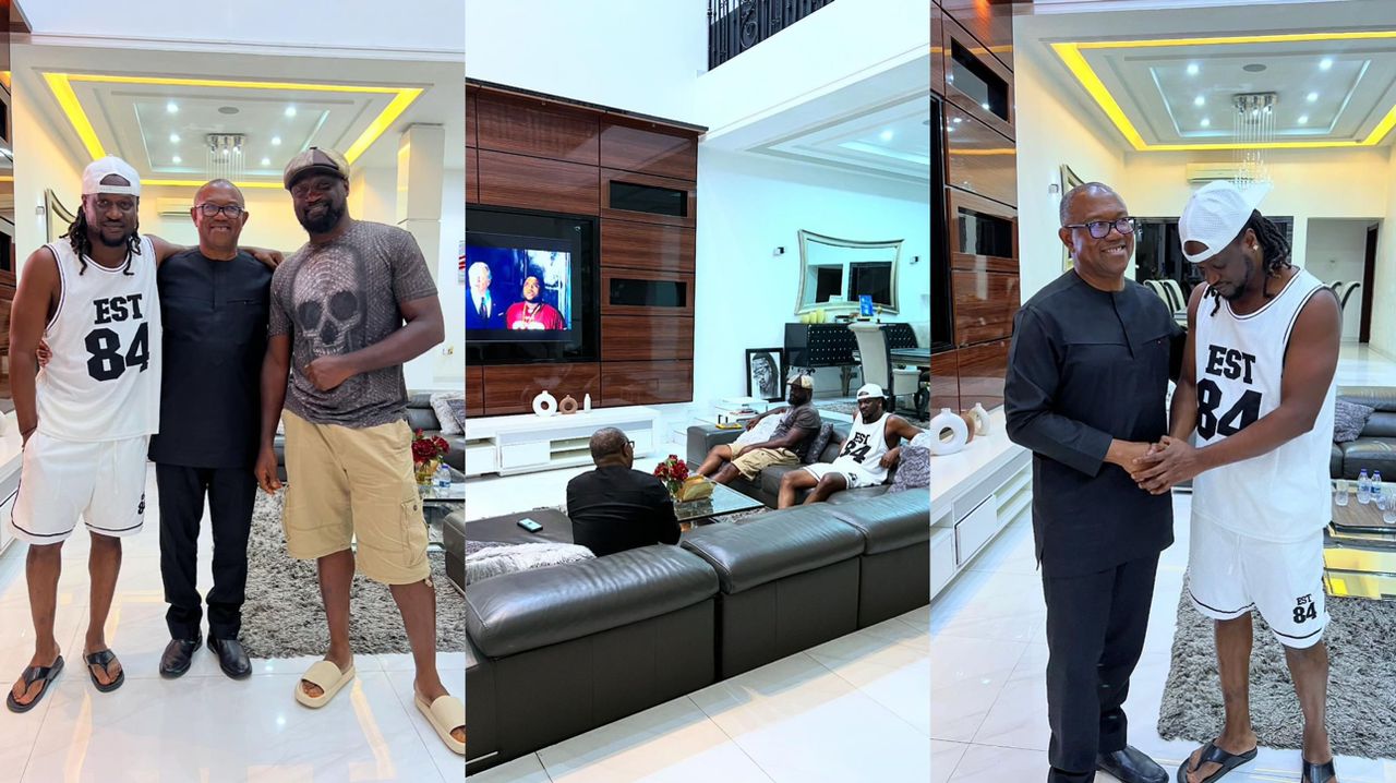 P square: Peter Obi tente une réconciliation Crédit photos: Rudeboy Instagram