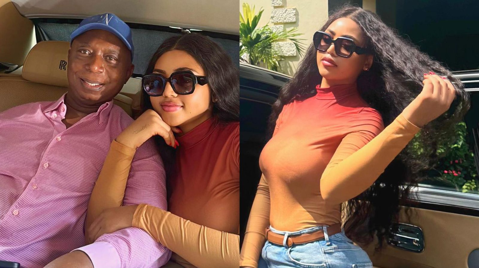 Ned Nwoko et Regina Daniels se câlinant