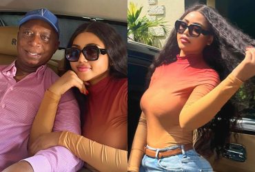 Ned Nwoko et Regina Daniels se câlinant