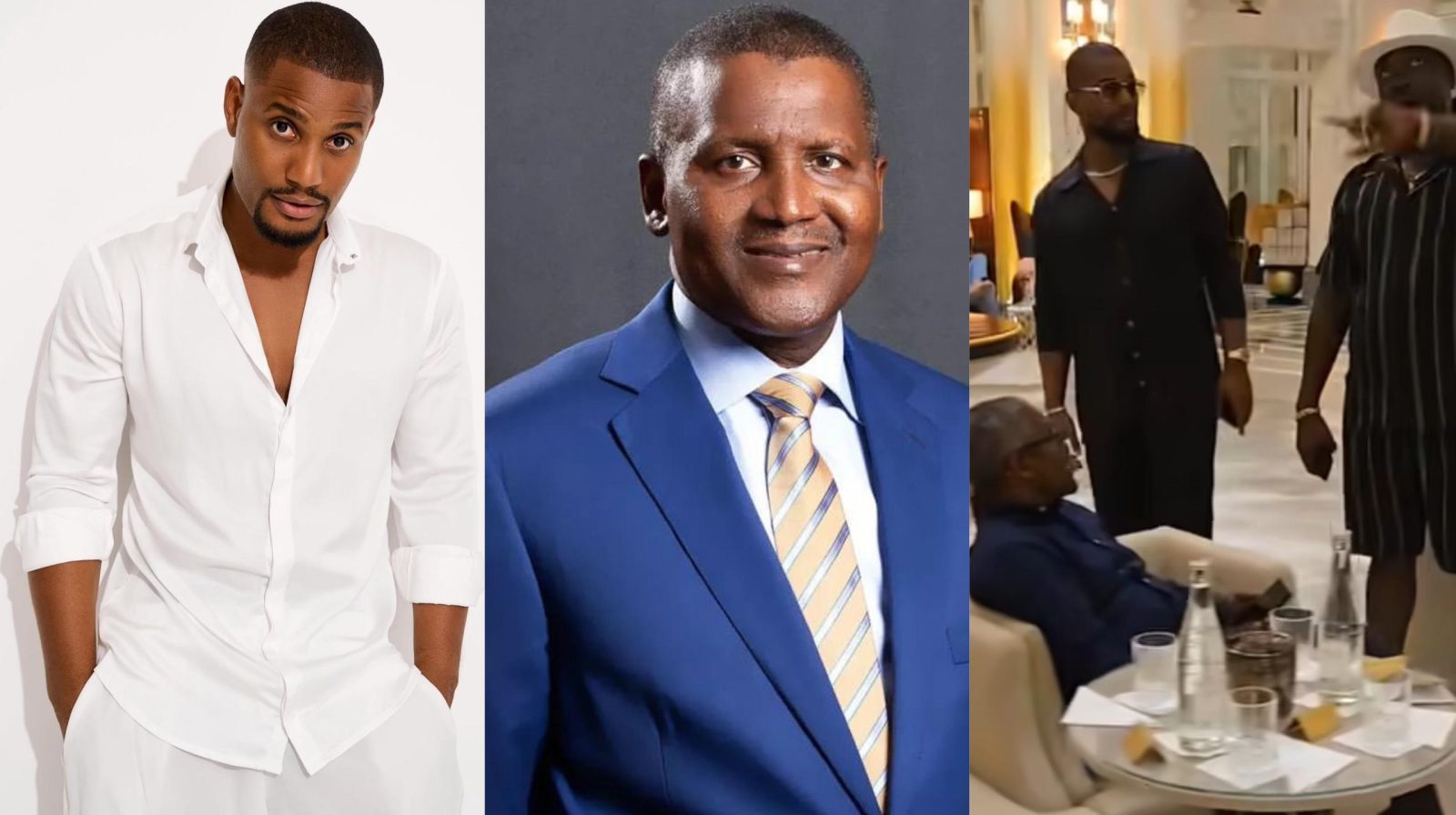 Alexx Ekubo, Aliko Dangote, Obi Cubana