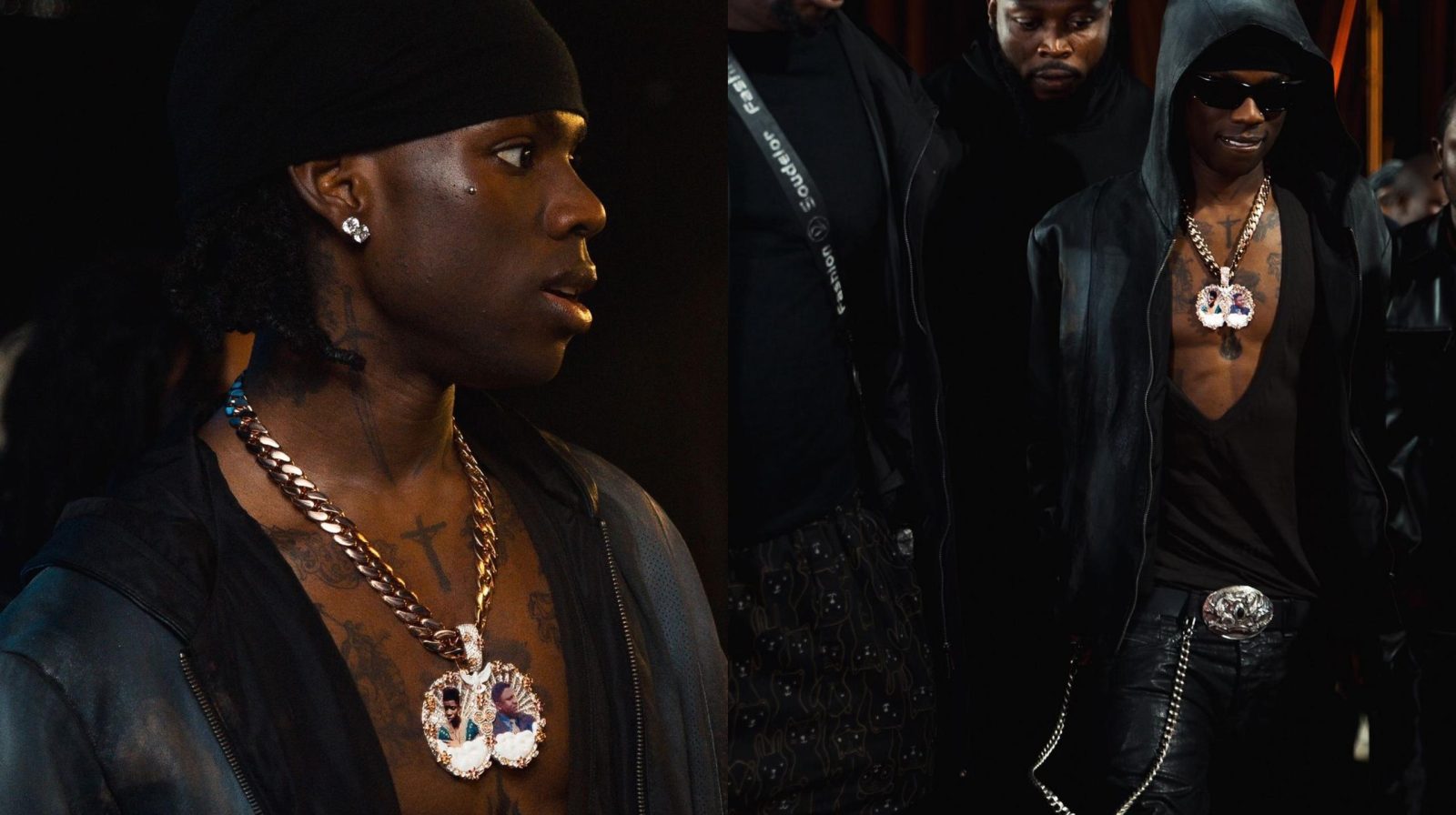 Exclusif: Rema fait un pendentif en or à l'effigie de son père et son frère défunts